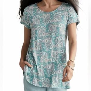 J.JILL - PUREJILL Scoop Neck Elliptical Tee Large